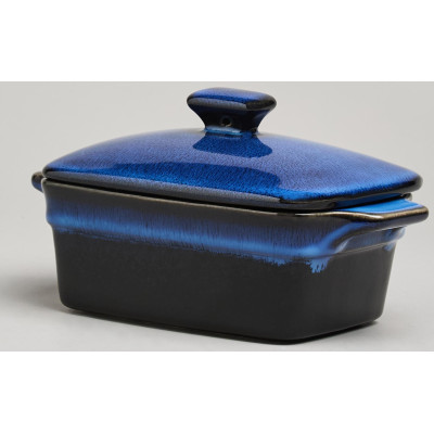 Форма для запекания с крышкой / масленка reactive blue 16,5*10*5/9 см 250 мл AGNESS 780-133-1