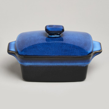 Форма для запекания с крышкой / масленка reactive blue 16,5*10*5/9 см 250 мл AGNESS 780-133-5