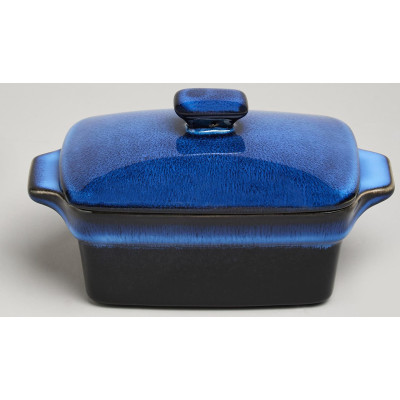 Форма для запекания с крышкой / масленка reactive blue 16,5*10*5/9 см 250 мл AGNESS 780-133-5