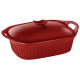 Форма для запекания с крышкой reactive red 33*23*9,5/13 см 2000 мл AGNESS 780-135