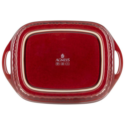 Форма для запекания с крышкой reactive red 33*23*9,5/13 см 2000 мл AGNESS 780-135-4