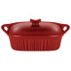 Форма для запекания с крышкой reactive red 33*23*9,5/13 см 2000 мл AGNESS 780-135