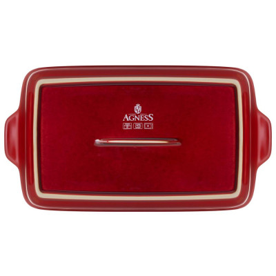 Форма для запекания reactive red 32*18*7 см 1800 мл AGNESS 780-137-3