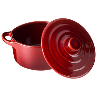 Горшочек для запекания reactive red 18,5*14,5*6,5/10см 600 мл AGNESS 780-138-1