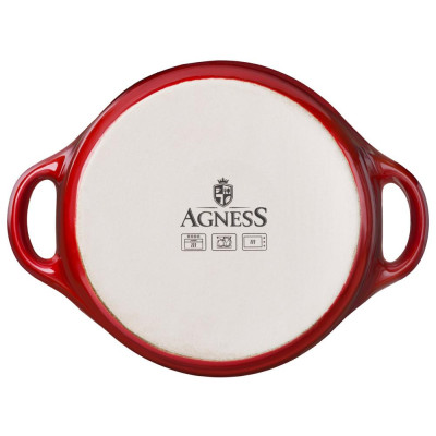 Горшочек для запекания reactive red 18,5*14,5*6,5/10см 600 мл AGNESS 780-138-3