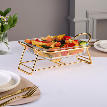 Мармит квадратный gold 1,8l AGNESS 781-503-1