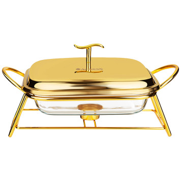 Мармит квадратный gold 1,8l AGNESS 781-503-3