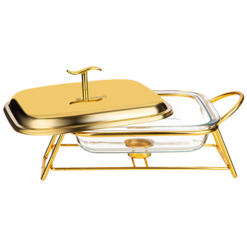 Мармит квадратный gold 1,8l AGNESS 781-503-4