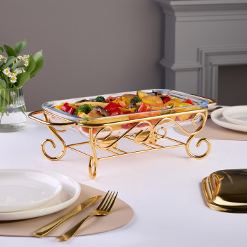 Мармит прямоуг gold 2,2l AGNESS 781-507-1