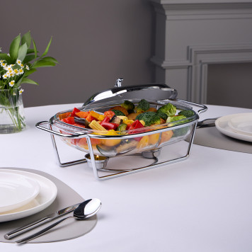 Мармит прямоуг 2 отсека silver 2,45l AGNESS 781-510-1