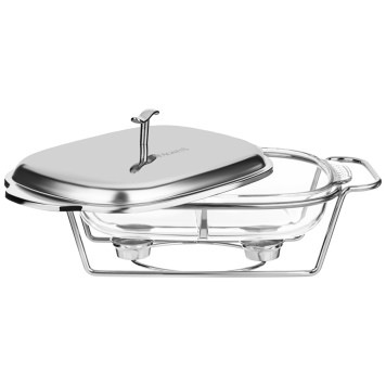 Мармит прямоуг 2 отсека silver 2,45l AGNESS 781-510-4