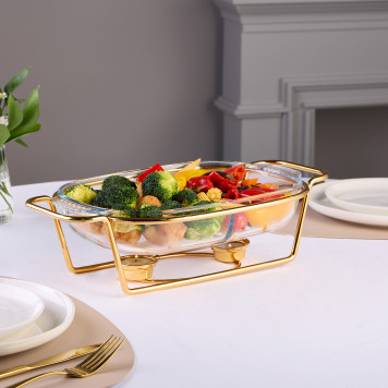 Мармит прямоуг 2 отсека gold 2,45l AGNESS 781-511-1