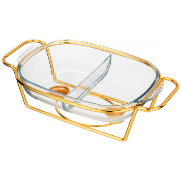 Мармит прямоуг 2 отсека gold 2,45l AGNESS 781-511-5