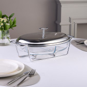 Мармит овальный 2 отсека silver 2,6l AGNESS 781-512