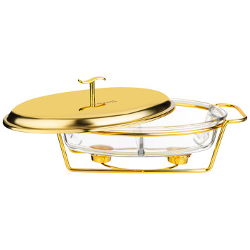 Мармит овальный 2 отсека gold 2,6l AGNESS 781-513-4