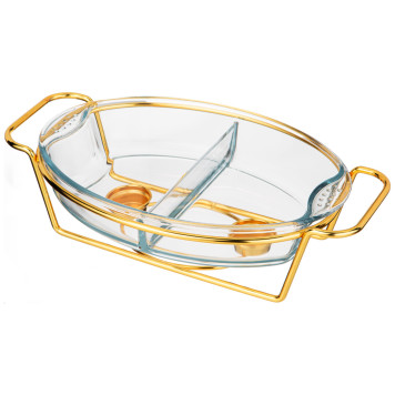 Мармит овальный 2 отсека gold 2,6l AGNESS 781-513-5