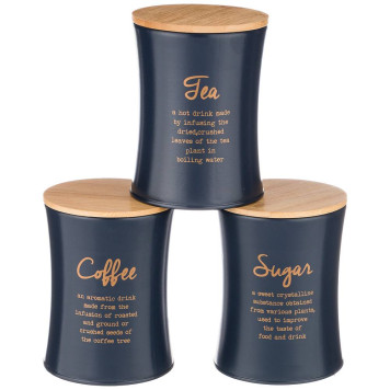 Набор "NAVY STYLE" 2 в 1 хлебница 10 л 34*18*20 см, банка для сыпучих 1,1 л 11*14 см 3 шт AGNESS 790-197-2