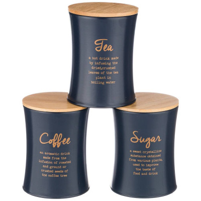 Набор "NAVY STYLE" 2 в 1 хлебница 10 л 34*18*20 см, банка для сыпучих 1,1 л 11*14 см 3 шт AGNESS 790-197-2