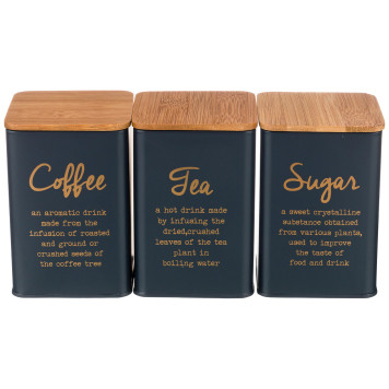 Набор хлебница 2 в 1 "NAVY STYLE" 6 л 34*18*12,5 см, банка для сыпучих 1,1 л 10*10*14 см 3 шт AGNESS 790-199-4