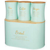 Набор "MEADOW" 2 в 1 хлебница 10 л 34*18*20 см, банка для сыпучих 1,1 л 11*14 см 3 шт AGNESS 790-245