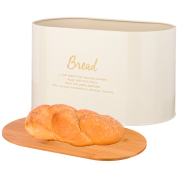 Хлебница 2 в1 "АРКТИК" 34*18*20 см цвет: бежевый AGNESS 790-309-1