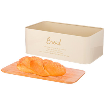 Хлебница 2 в 1 "АРКТИК" 6 л 34*18*12,5 см цвет: бежевый AGNESS 790-343-1