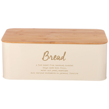 Хлебница 2 в 1 "АРКТИК" 6 л 34*18*12,5 см цвет: бежевый AGNESS 790-343-2