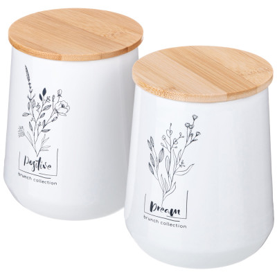 Набор "PROVENCE" 2в1 хлебница 34*19*15 см, банка для сыпучих 10*12,5 см 2 шт AGNESS 790-374-2