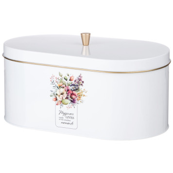 Набор "FLORAL MOOD" 2в1 хлебница 34*20*18 см, банка для сыпучих 12*17,5 см 3 шт AGNESS 790-377-1