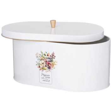 Набор "FLORAL MOOD" 2в1 хлебница 34*20*18 см, банка для сыпучих 12*17,5 см 3 шт AGNESS 790-377-3