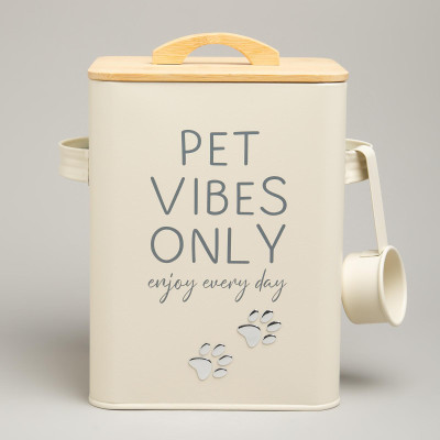 Банка для хранения корма с мерной ложкой, 18х15,5х23 см, 6,3л AGNESS 790-395