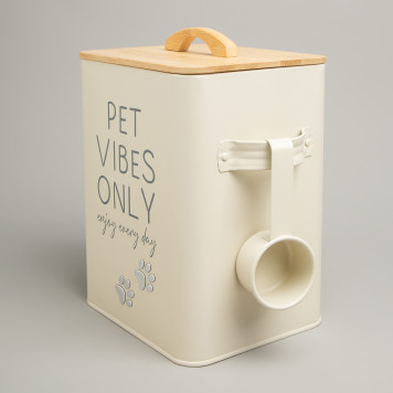 Банка для хранения корма с мерной ложкой, 18х15,5х23 см, 6,3л AGNESS 790-395-4