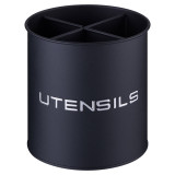 Подставка под кухонные приборы, 14*15 см, цвет: black AGNESS 790-398