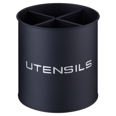 Подставка под кухонные приборы, 14*15 см, цвет: black AGNESS 790-398