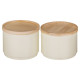 Набор банок для сыпучих, 11х16 см, штабелируемые, цвет: ivory AGNESS 790-402