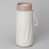 Термокружка curl ivory 400 мл, колба нерж.сталь 18/10 AGNESS 798-100