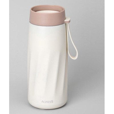 Термокружка curl ivory 400 мл, колба нерж.сталь 18/10 AGNESS 798-100