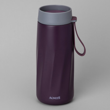 Термокружка curl grizzle 400 мл, колба нерж.сталь 18/10 AGNESS 798-101