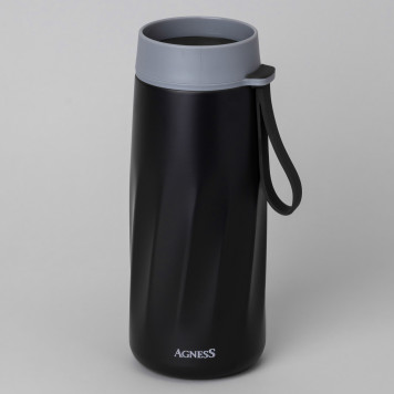 Термокружка curl umber 400 мл, колба нерж.сталь 18/10 AGNESS 798-102