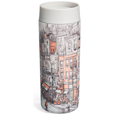 Термокружка город 350 мл, колба нерж.сталь 18/10 AGNESS 798-113