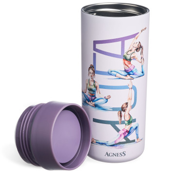 Термокружка yoga 350 мл, колба нерж.сталь 18/10 AGNESS 798-114-1