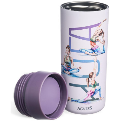 Термокружка yoga 350 мл, колба нерж.сталь 18/10 AGNESS 798-114-1
