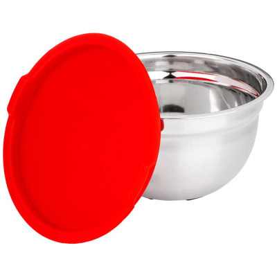 Набор мисок с крышками, противоскользящее дно, 6 пр, 1, 3/2, 6/4 л. d=18/22/26 cm AGNESS 880-134-2