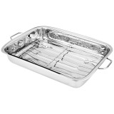 Противень , нерж сталь, с решеткой, 36,5*27*5,5 см AGNESS 880-156