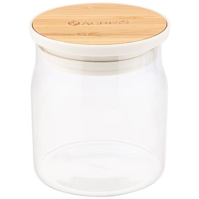 Емкость для пищевых продуктов "NATIVE" d=9.45см h=10.8см, 400 мл AGNESS 886-102