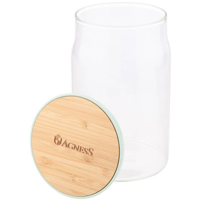 Емкость для пищевых продуктов "NATIVE" d=9.45см h=15.8см, 700 мл AGNESS 886-103-1