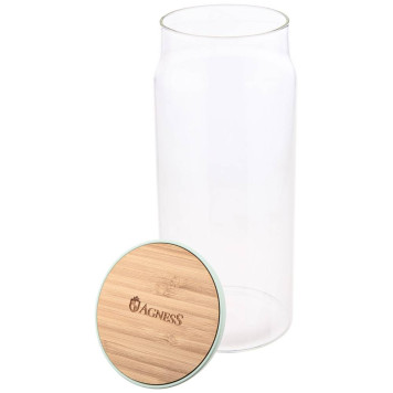 Емкость для пищевых продуктов "NATIVE" d=9.45см h=22.8см, 1100 мл AGNESS 886-106-1