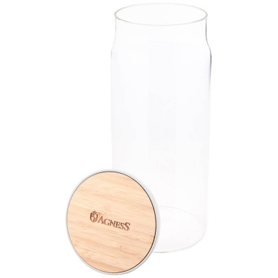 Емкость для пищевых продуктов "NATIVE" d=9.45см h=22.8см, 1100 мл AGNESS 886-107-1