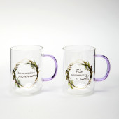 Набор кружек "ПРО ЛЮБОВЬ" из 2-х шт. 360 мл AGNESS 887-273