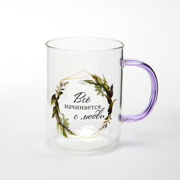 Набор кружек "ПРО ЛЮБОВЬ" из 2-х шт. 360 мл AGNESS 887-273-2